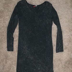 Acid wash midi dress
